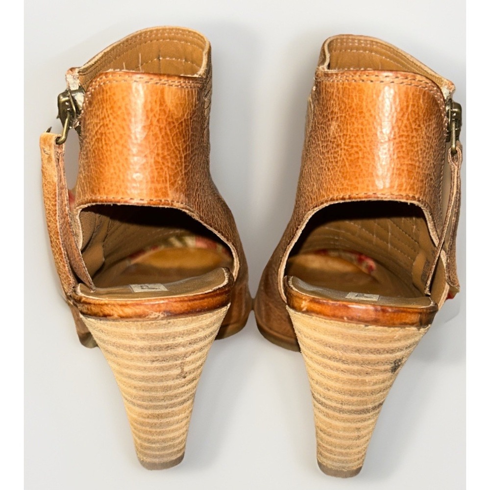 Paul Green Cayenne Peep Toe Slingback Bootie Sandals Toffee Brown Size 6 - Picture 4 of 8